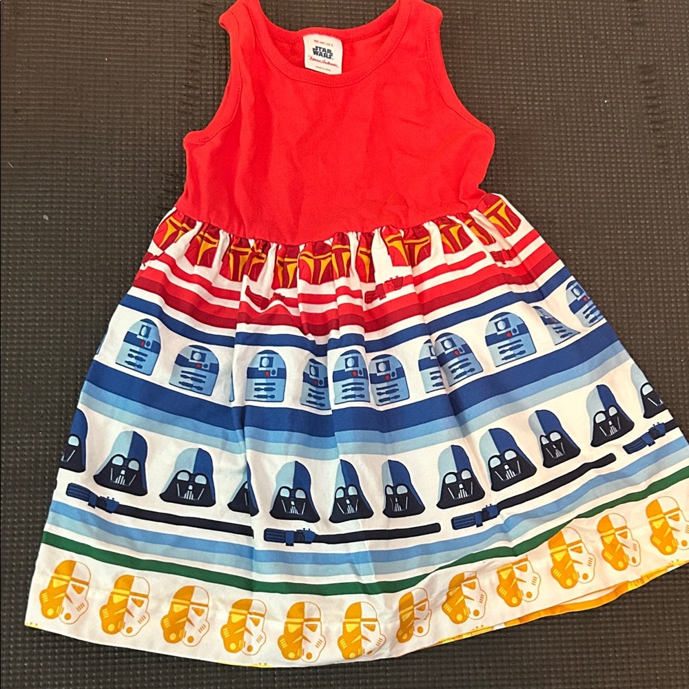 Star Wars Red & Multi Stripe Kids Dress